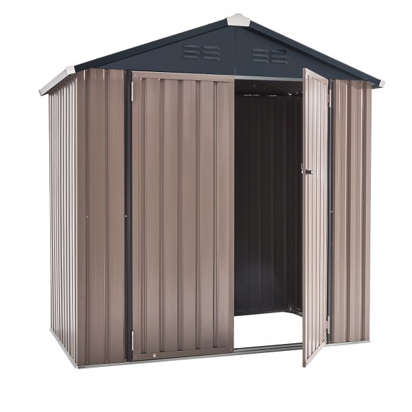 Tremont 6' x 4' Outdoor Metal Storage Shed with Lockable Door for Backyard