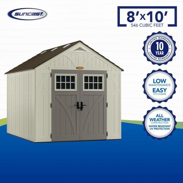 Tremont 8 ft. 4-1/2 in. x 10 ft. 2-1/4 in. Resin Storage Shed