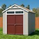Installed Majestic 8 ft. x 12 ft. Wood Storage Shed with Autumn Brown Shingles